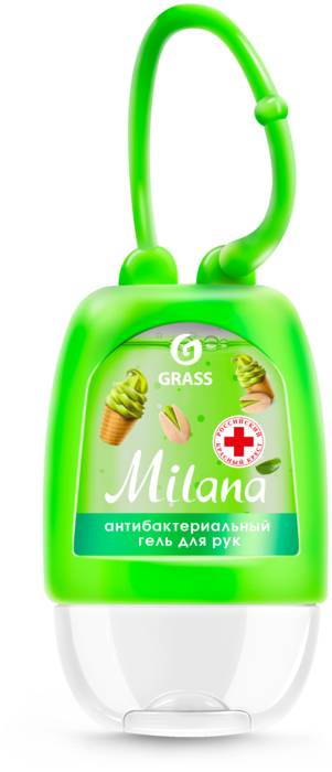 Grass Гигиенический гель для рук Milana сливочно-фисташковое мороженное, 30 мл.