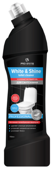 Pro-Brite White&Shine toilet cleaner Усиленное чистящее ср-во для сантехники Свежесть арктики 750мл