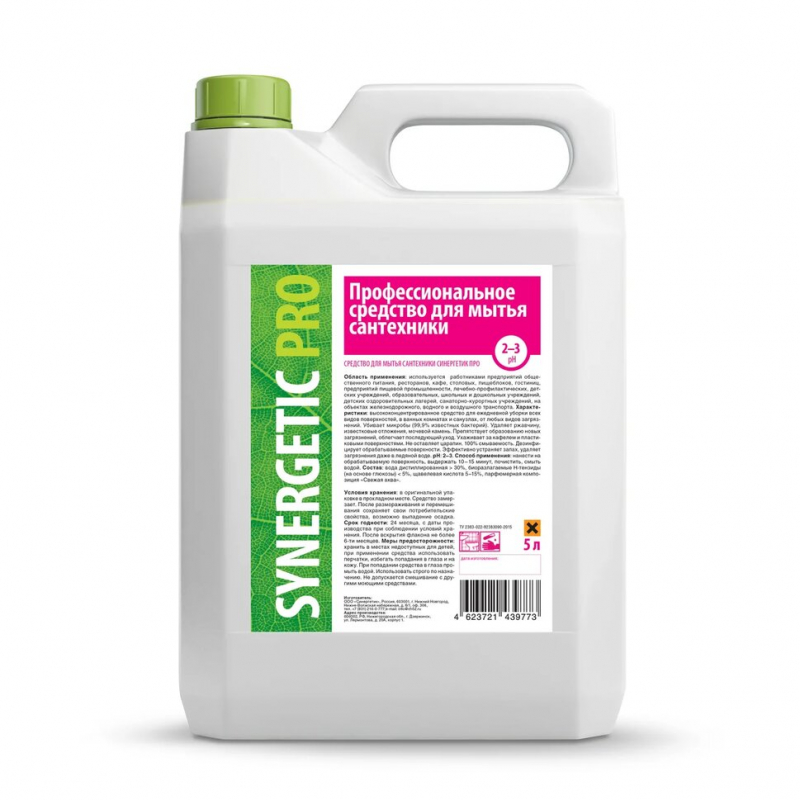 Synergetic Средство кислотное, биоразлагаемое для мытья сантехники PRO 5л
