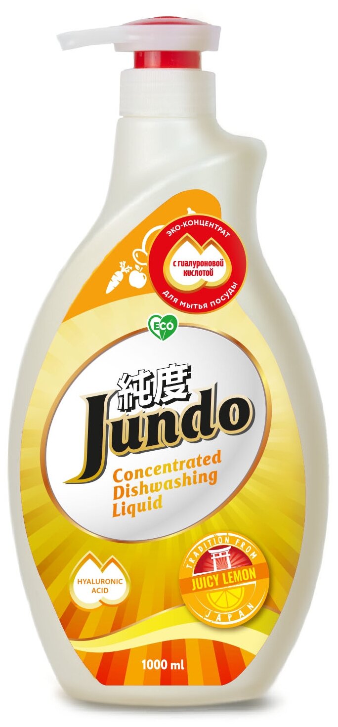 Jundo Конц-ный ЭКО гель с гиалуроновой кислотой для м.п. и детских принадлежностей «Juicy Lemon»,1л