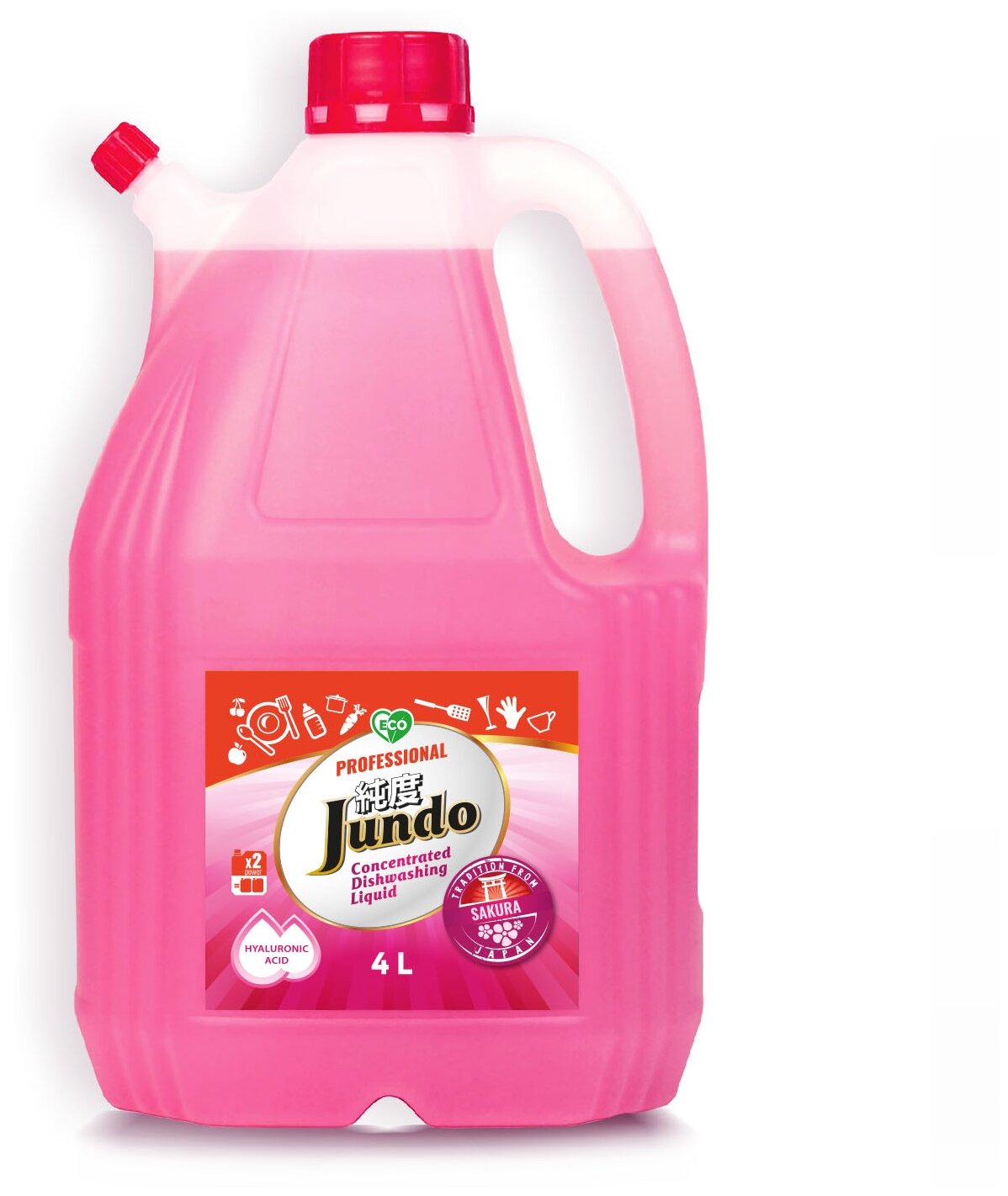 Jundo Конц-ный ЭКО гель с гиалуроновой кислотой для м.п. и детских принадлежностей «Sakura»,4л.