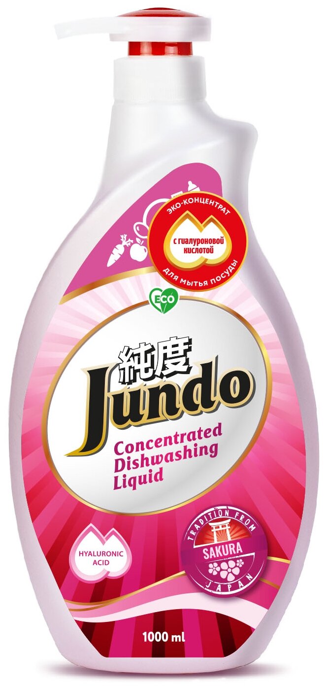 Jundo Конц-ный ЭКО гель с гиалуроновой кислотой для м.п. и детских принадлежностей «Sakura»,1л.